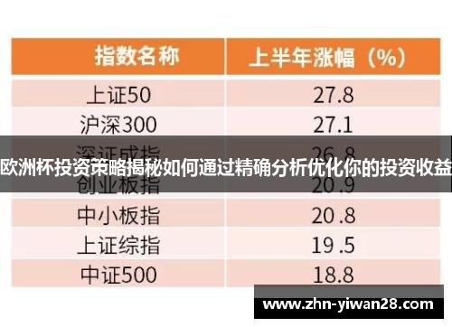 欧洲杯投资策略揭秘如何通过精确分析优化你的投资收益
