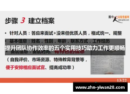 提升团队协作效率的五个实用技巧助力工作更顺畅