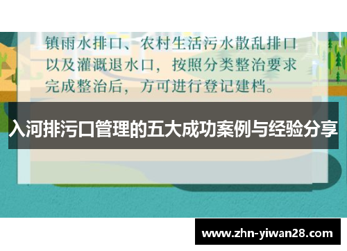 入河排污口管理的五大成功案例与经验分享